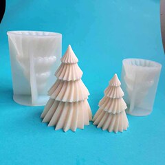 3d松折り紙紋形ろうそくシリコン金型diy幾何学回転香薫クリスマスツリー金型bk8257