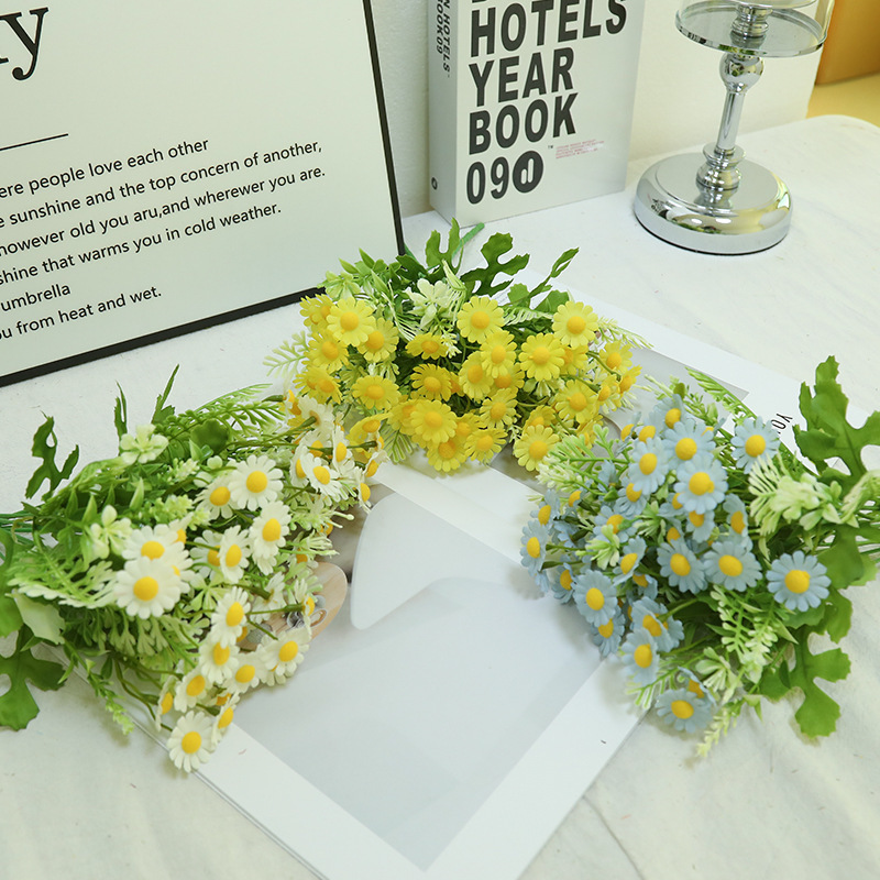 春色把束雏菊小野花菊花花束家居婚庆装饰摆件高级感仿真花批发|undefined