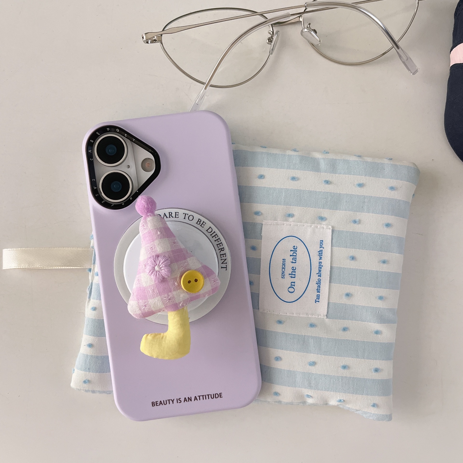 Paraguas magnético de dibujos animados lindo coreano para Apple 16ProMax funda para teléfono móvil 15Pro Simple 14/13 Nuevo 15