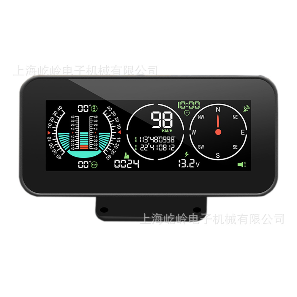 车载HUD抬头显示器 GPS速度表海拔高度仪 水平仪坡度仪平衡仪