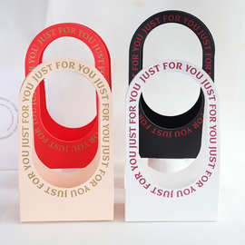 女神节英文烫金花盒网红摆摊手提小花盒花束插花盒花店包装盒批发