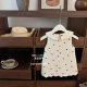 [dessert cheese] love sugar beans! Baby Girl's Cream Rice Cute Three-Dimensional Small Love Bow Princess Dress