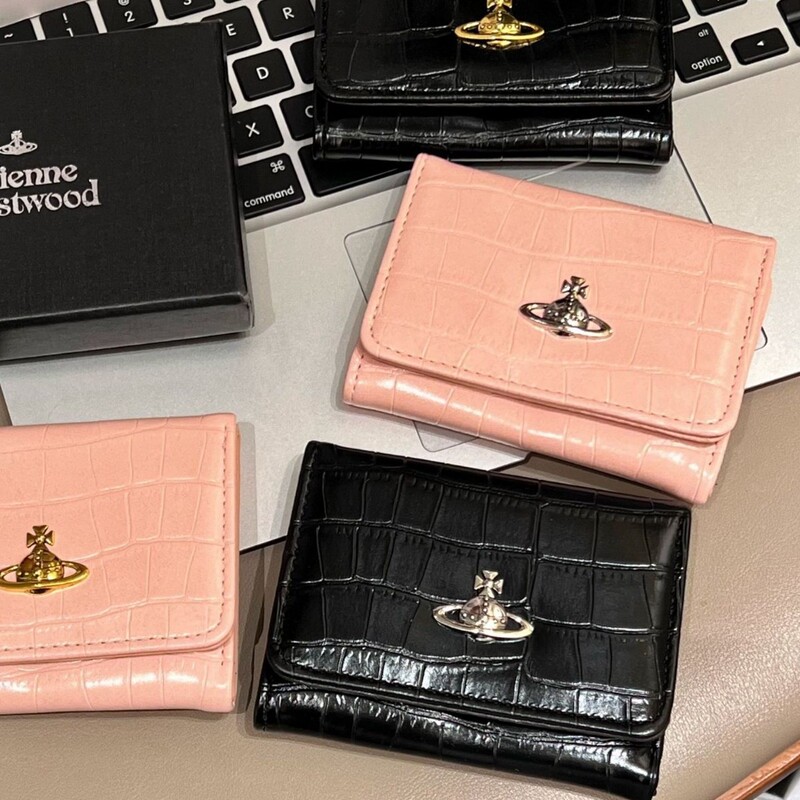 Japan Exclusive Vivienne Westwood Wallet Card Holder 11-Slot Multi-Card Slot Genuine Leather Wallet Id Holder for Women