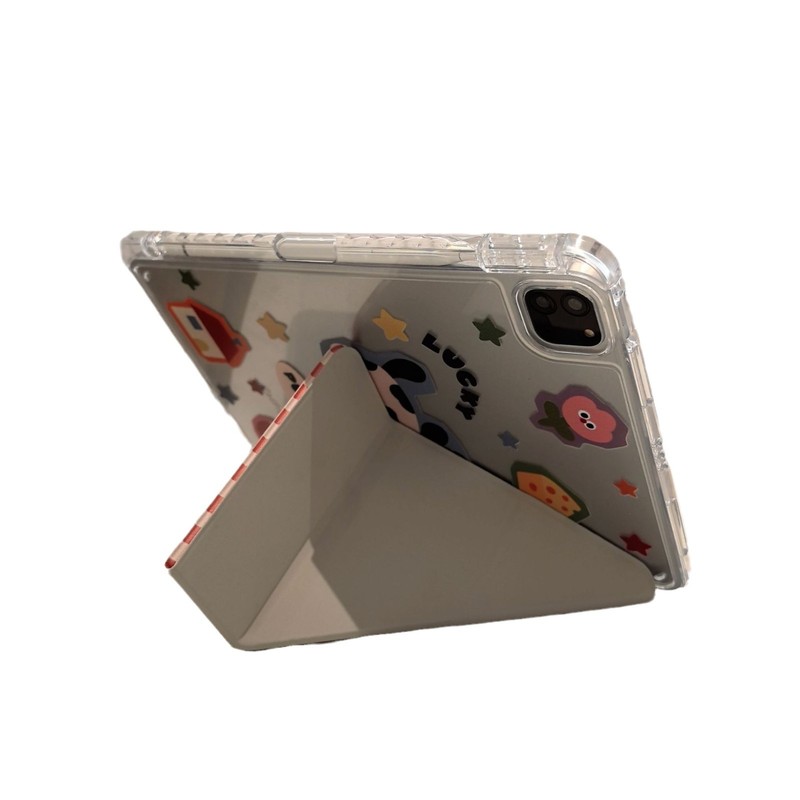 新品ipad 11代保護カバーペンスロット付Y折り2024Pro11インチipad 10.2インチAir6保護ケース|undefined