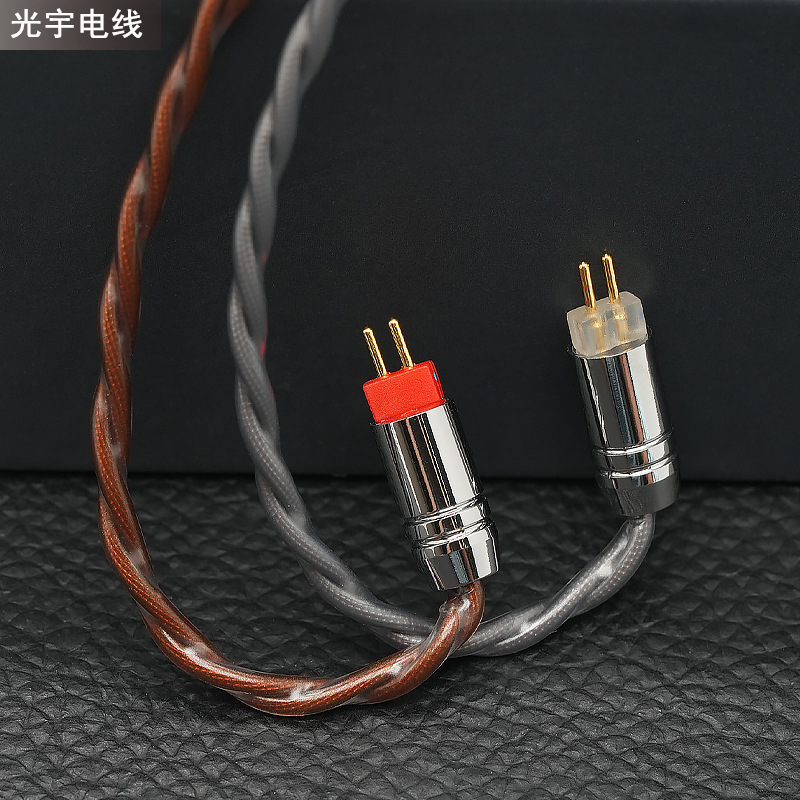4芯铜箔丝hifi耳机升级线MMCX0.78MM/2PIN双针QDC TFZ 3.5音频线|undefined