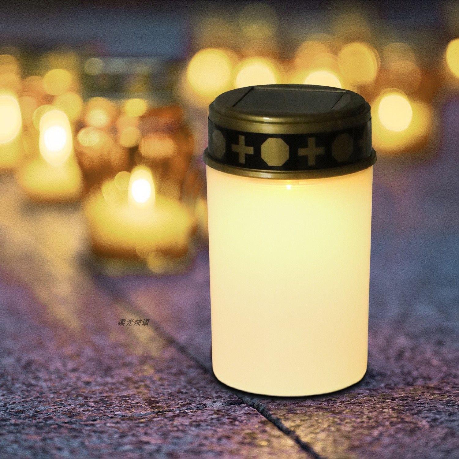 태양 무덤 조명 야외 방수 LED 촛불 조명 공급 희생 무덤 조명