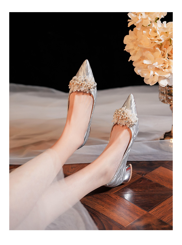 3333C-015 Low Heel Pointed Toe Tiger Skin Pattern High Heels Comfortable Elegant Women's Shiny Wedding Party Shoes_voghion.com