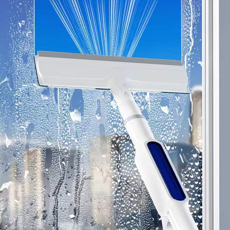2023 New Water Spray Glass Wiper Cleaning Housekeeping Special Cleaning Tool Window Washing Double-Sided Glass Cleaning Artifact