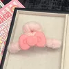 Fuchsia crab pin with bow