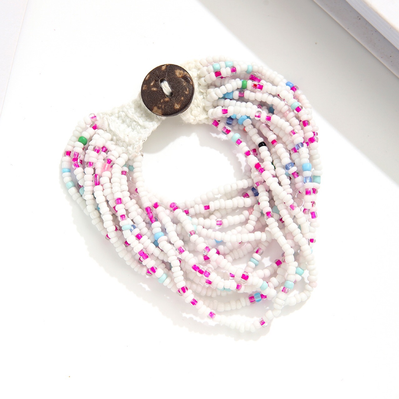 Wholesale Jewelry Bohemian Geometric Glass Knitting Bracelets display picture 1