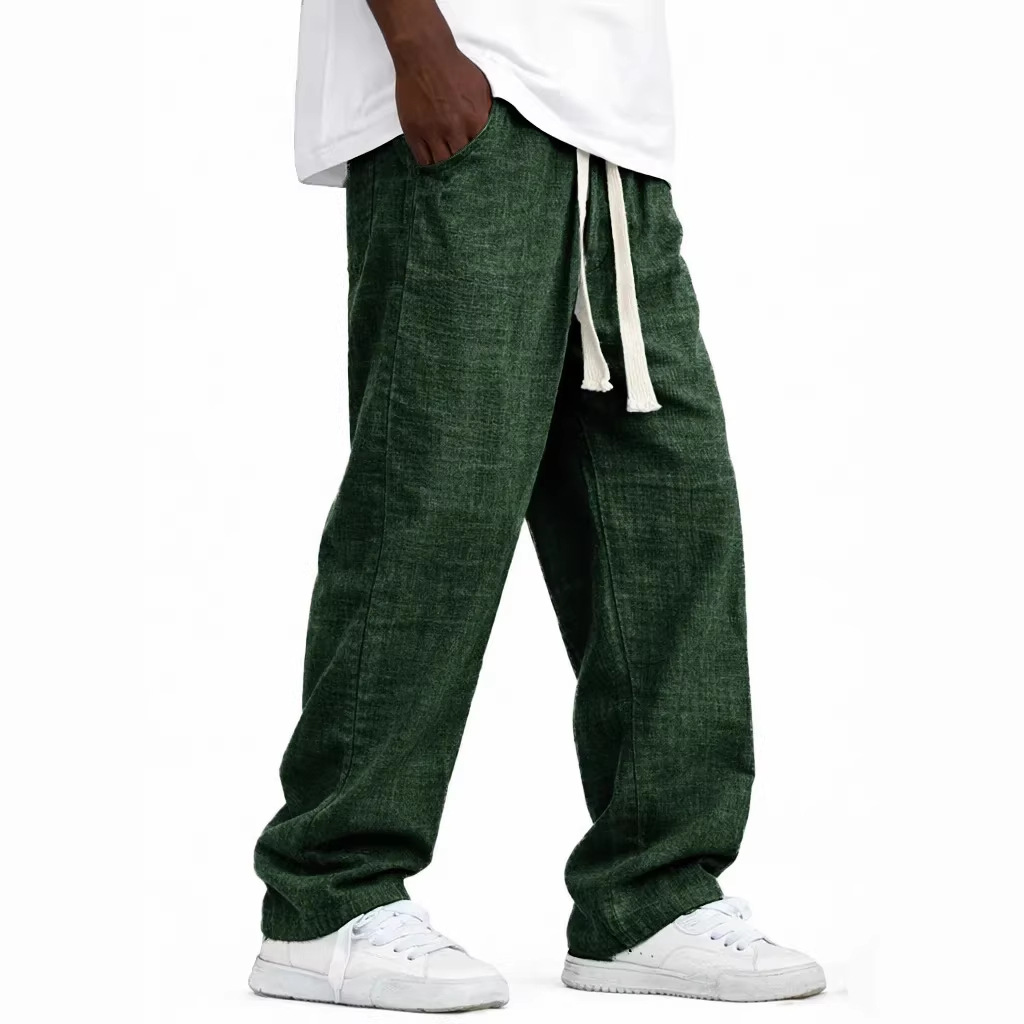 Sommerliche Freizeithose für Herren – Leichte Leinenmischung, gerades Bein, atmungsaktiv und bequem, in verschiedenen Farben erhältlich, auch für große Größen._voghion.com