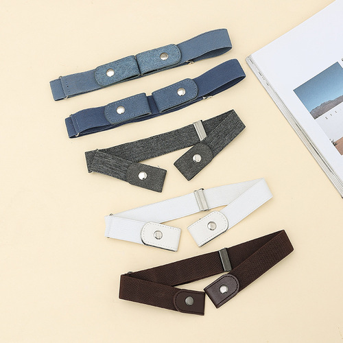 Invisible belt traceless lazy person pants belt summer elastic waistband jeans belt for women decoration ins style men trendy