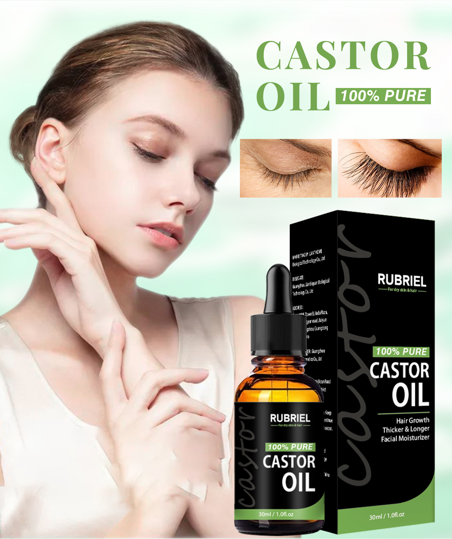 Sektor Rizinusöl Mascara -Bürste