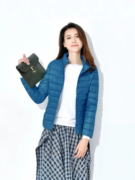 Short light and thin warm velvet fashionable down jacket
