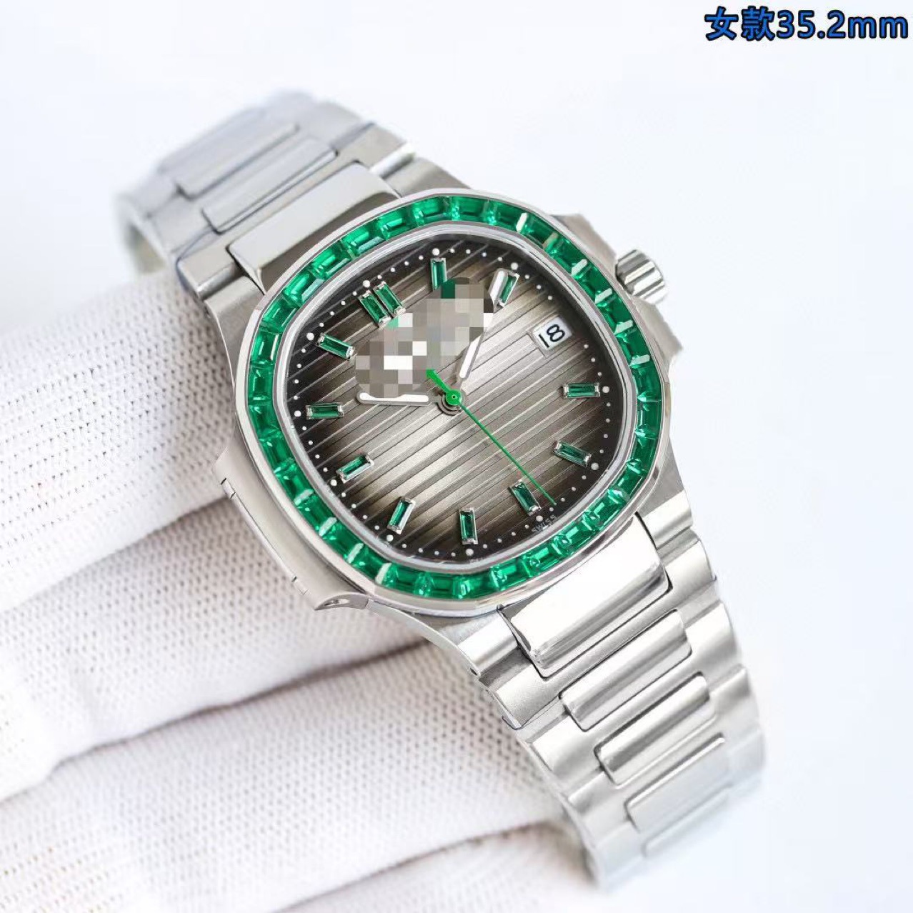 微醺波尔多  镶钻真皮腕表 Bordeaux Glow Diamond-Encrusted Leather Watch main image 0