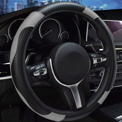 Steering wheel cover: Popular Handlebar Cover - gray-805-36cm