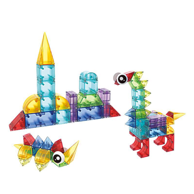 Bloques magnéticos para niños transfronterizos Variedad de bloques de construcción geométricos tridimensionales Partículas grandes Juegos de rompecabezas para niños y niñas Juguetes magnéticos