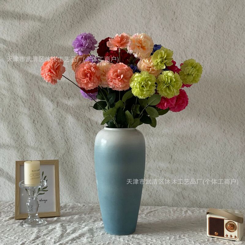 Artificial Flowers with 4 Heads of Hibiscus Flowers, Artificial Flowers for Wedding Flowers to Decorate the Auditorium, Photography Props, Wedding Decoration Flower Rows