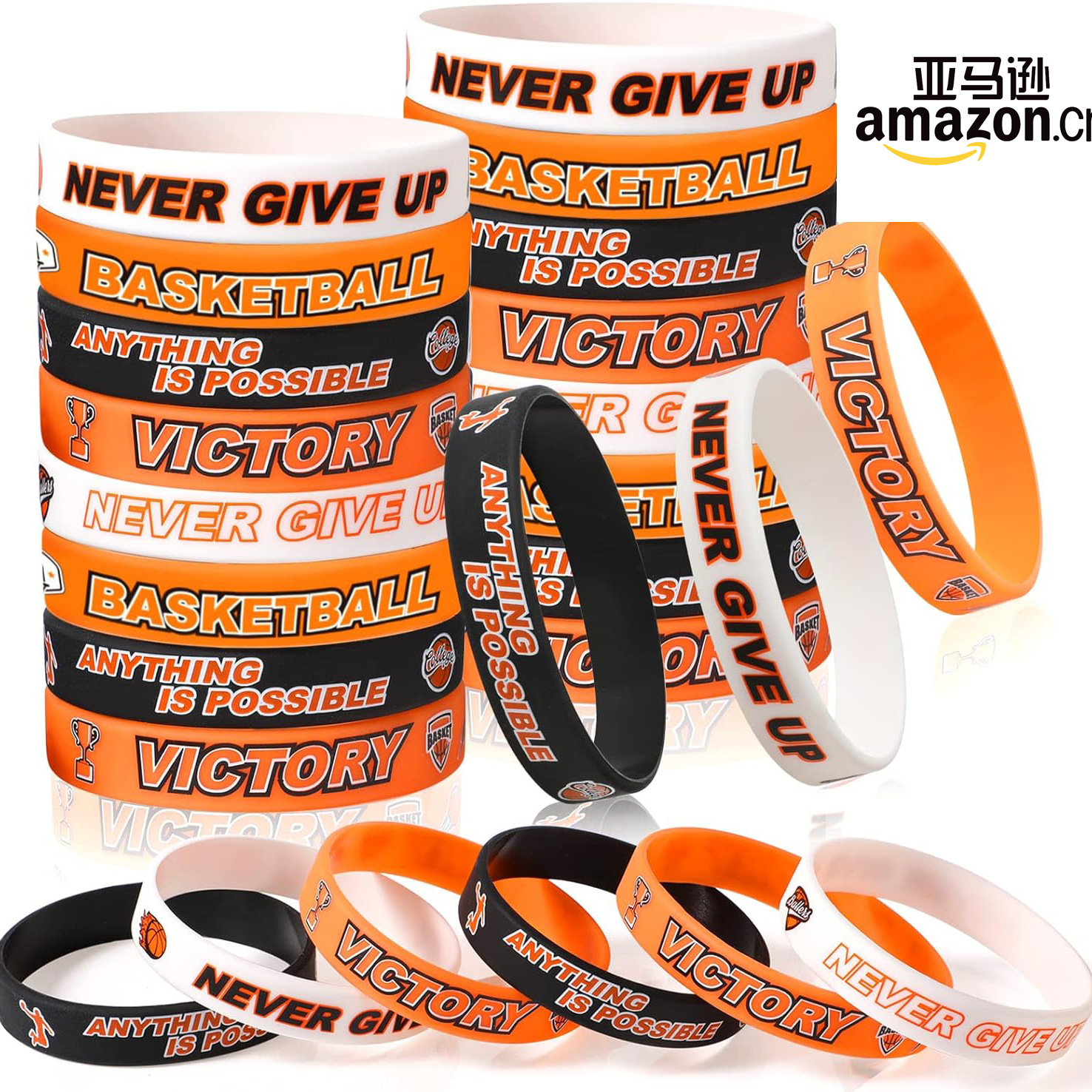 定制印刷硅胶手环彩色橡胶手环腕带成人儿童刻字篮球运动手圈批发