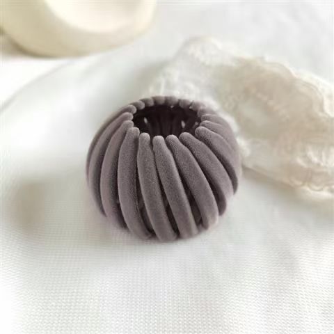 ハクチョウのベルベットの鳥の巣の髪輪の丸子の頭の盤髪の神器は高い馬尾を刺してクリップの韓国の怠け者の髪飾りをつかみます。|undefined