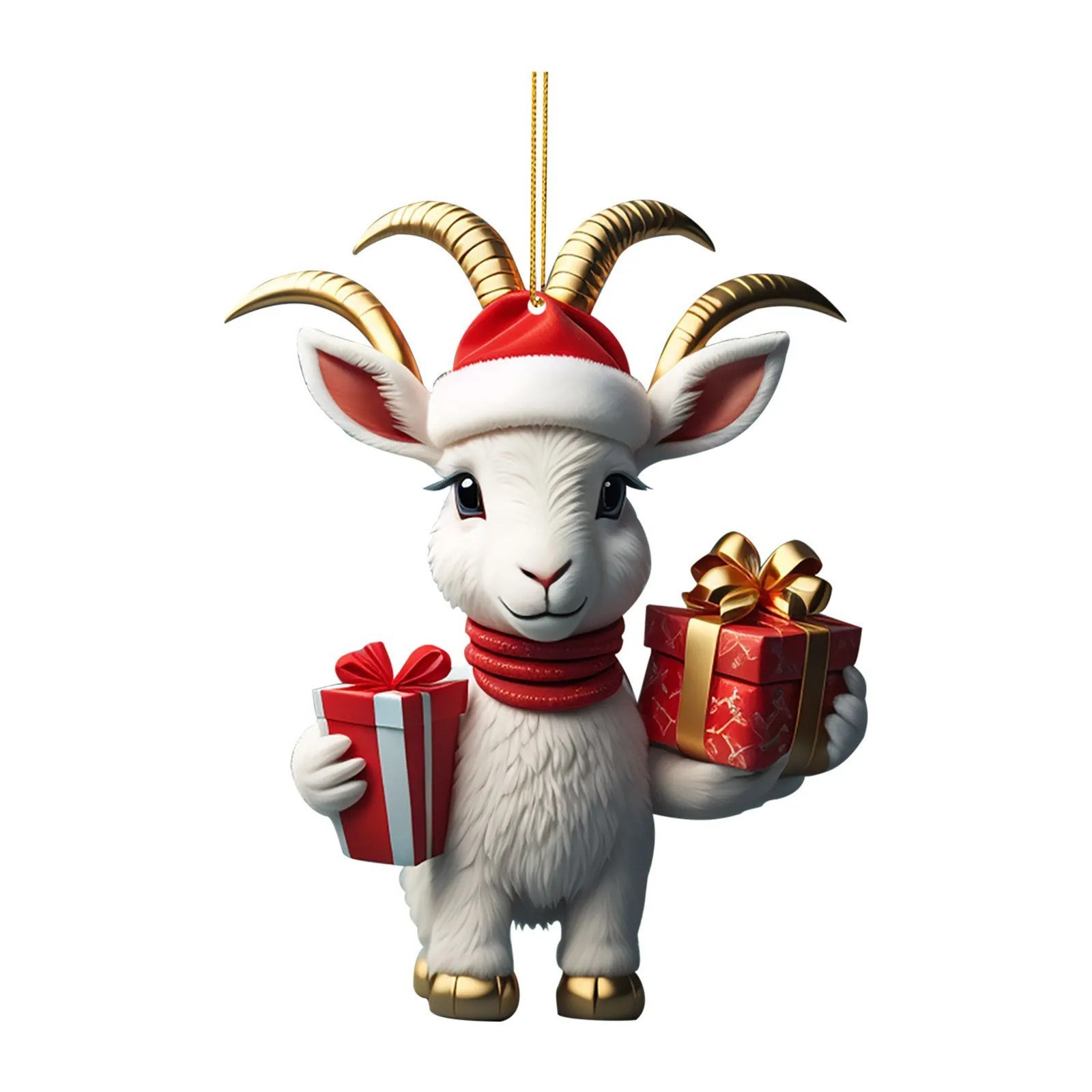 Nuevos productos transfronterizos de Navidad lindos dibujos animados cabra automóvil decoración de Navidad árbol de Navidad colgante decoración para el hogar image 8