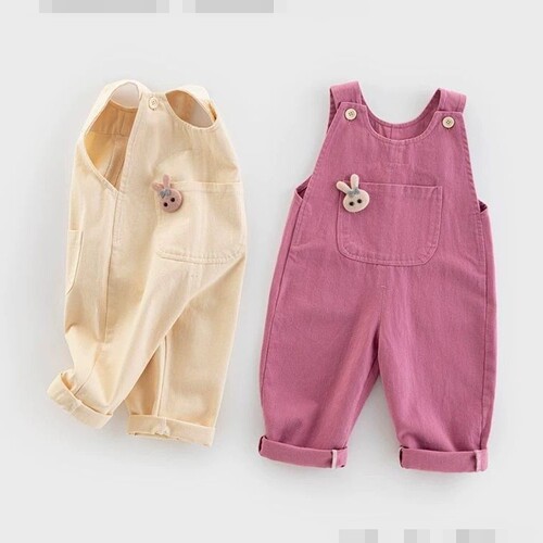 Women's Casual Hipster Apron Overalls Spring and Autumn Season Fashion Cute Baby Bodysuit Pants for Kids Fall Outfits