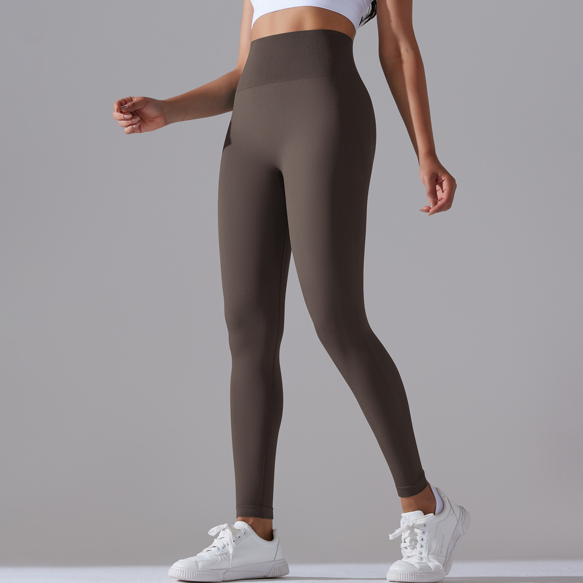 Modern Style Simple Style Solid Color Nylon Cotton Blend Active Bottoms Leggings display picture 133