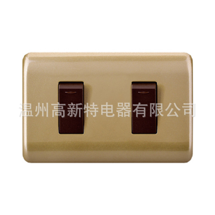 南美墙壁开关118型M系列 二开单控开关 玻利维亚开关