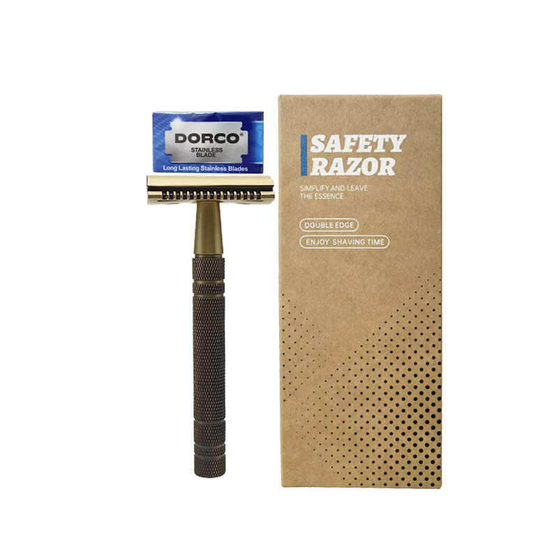 Bronze brass double-sided old-fashioned razor