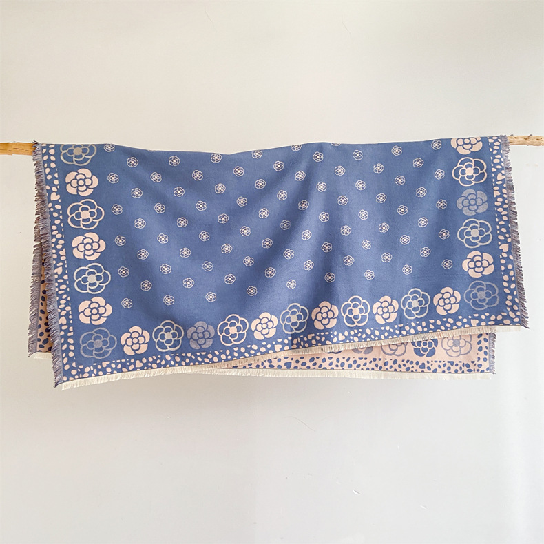 Sciarpa calda in cashmere versatile, sciarpa di camelia da donna, sciarpa di alta qualità, sciarpa autunnale e invernale_voghion.com