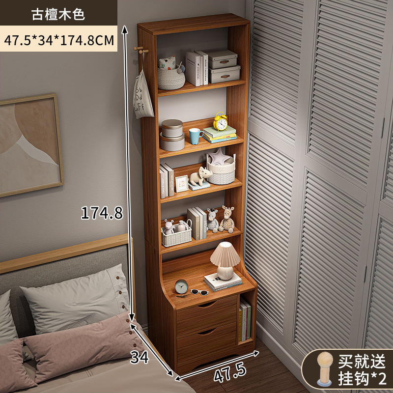 Tabernita de cabecera simple moderna armario de pierna de madera maciza pequeño dormitorio simple para el hogar 2024 nuevo estante de cabecera