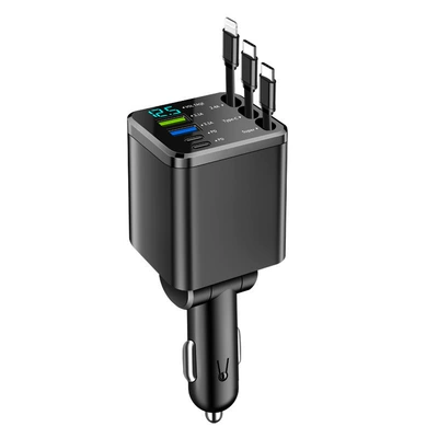 Retractable Cable, Multi-Functional High-End Car | Mobil şarj cihazları - m-07kg-typec-telescopic-cable-apple-telescopic-cable