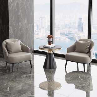 Light Luxury Hotel Club Reception Area Single Sofa Chair Modern Minimalist Negotiation Sofa Combination