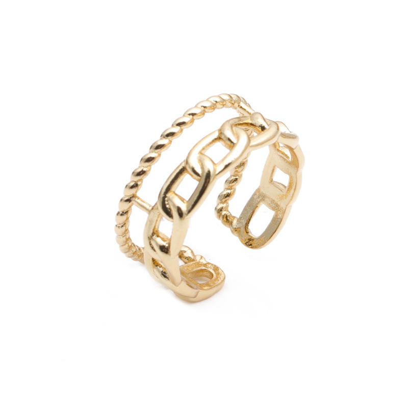 Retro Fashion Chain Twist Ring display picture 1