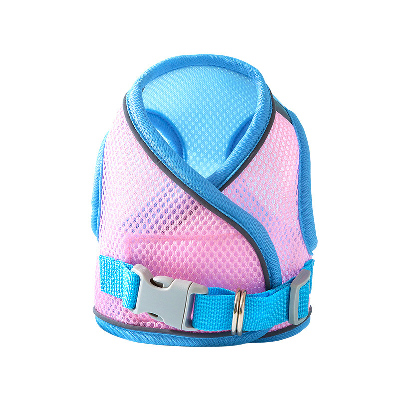 Cuerda de tracción transpirable de malla de verano, correa para el pecho de perro, tipo de chaleco, cadena de perro anti-mordida, cuerda, correa para perro, espalda para mascota