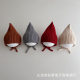Baby and Young Children's Knitted Baotou Cap Autumn and Winter Baby's Wool Pointed Tie-up Ear Protection Cap Small Month Age Foreign-style Cap