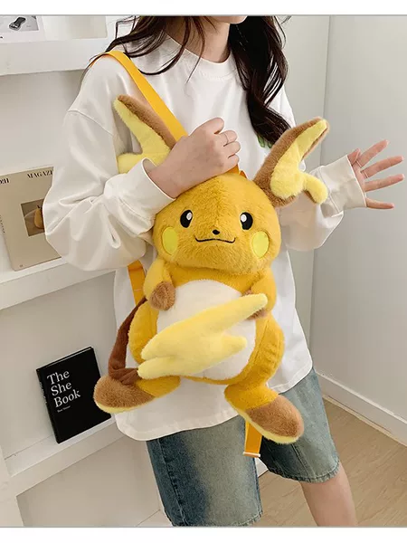 Pokémon Raichu Psyduck Plush Cartoon Gengar Doll Backpack Gift for Toddlers