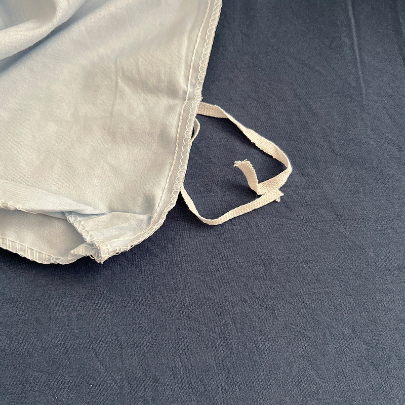 Class A Simple Solid Color Washed Cotton Four-Piece Single/Double Student Dormitory Quilt Cover Bed Sheet Three-Piece_voghion.com