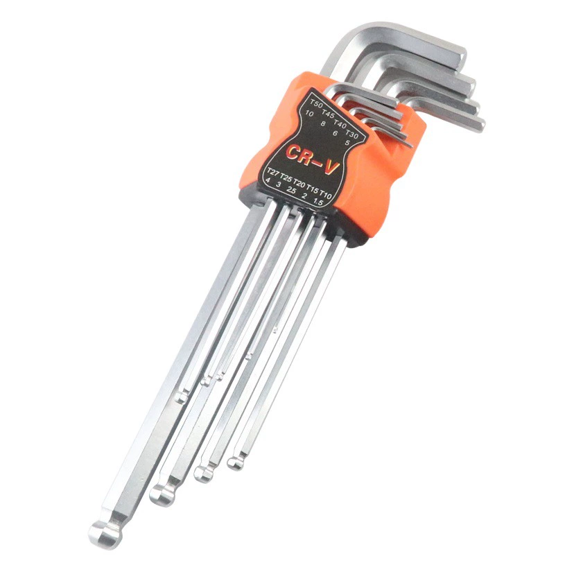 L-образный шестигранный ключ с шаровой головкой в форме метра цветка сливы, удлиненный шестиугольный матовый полный комплект небольшого метрического гаечного ключа