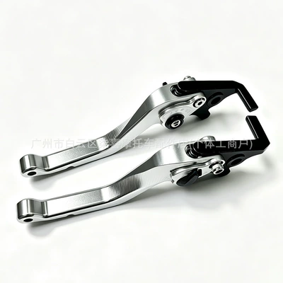 lever handlebar accessories, Other brake systems - 6d-long-silver-black-buckle-pair