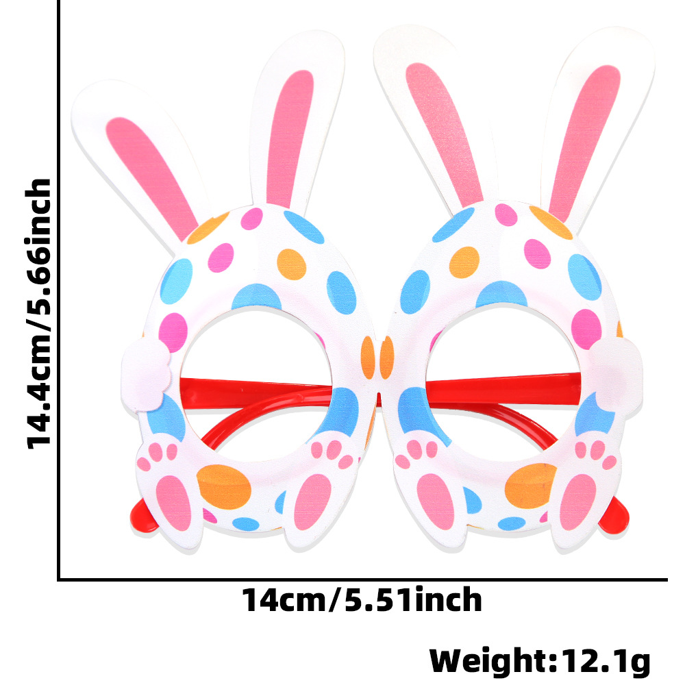 Huevos de pascua de dibujos animados de conejo gafas de decoración de fiesta infantil orejas de pvc fotográficas marcos de gafas