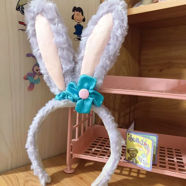 Flashing Headband Yimin, Flower-Shape Light Socket, Korean Style Plush, Blue Accent