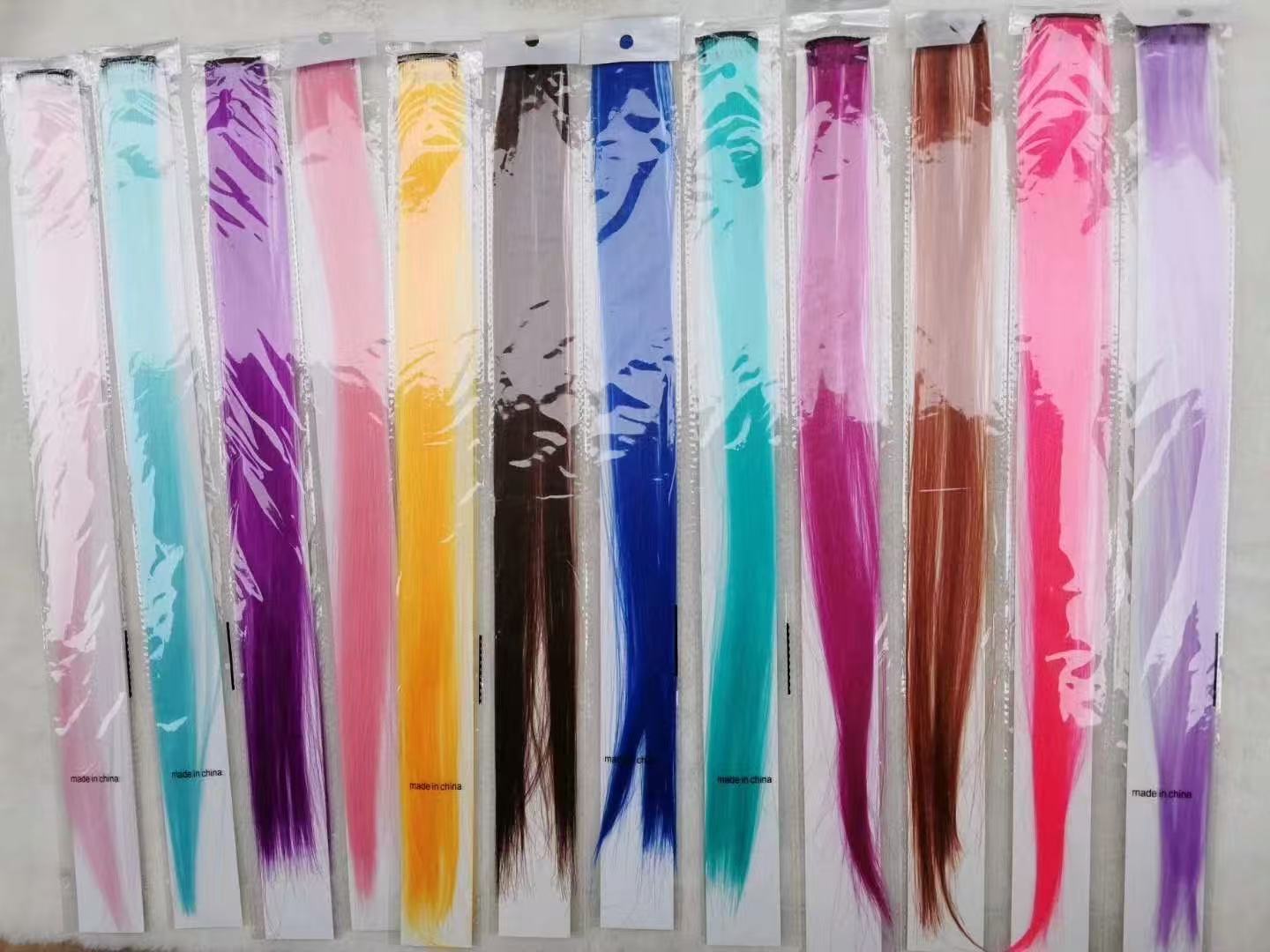 Peruca de color extensión de cabello pieza colgante oreja pieza de teñido de cabello simulado cabello de alta temperatura cabello rizado cabello recto adornamiento de cabello de color