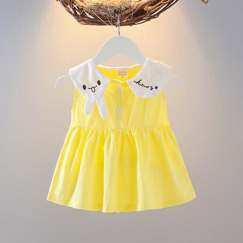 Baby Girl Skirt Summer Dress 2024 New Style 1-3 Years Old 2 Baby Suspender Skirt Little Girl Dress Pure Cotton Princess Dress