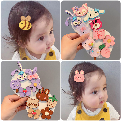 Baby cute broken hair stickers, children's flower hair accessories, princess bangs stickers, cartoon baby magic stickers, girls' magic stickers