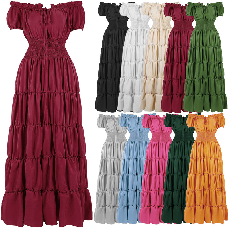 Medieval Renaissance Lady's Dress Stage Costume Halloween Cos Role-Playing Retro Clothing