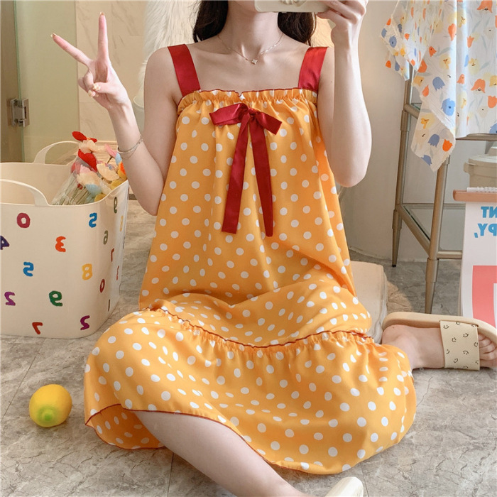 Pijama de verano girly cordón de encaje seda dulce princesa vestido de dormir ropa de casa de mujer comercio exterior al por mayor