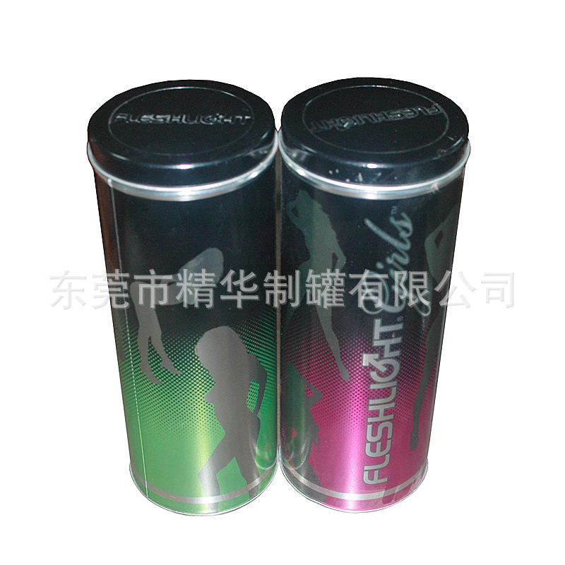 高档包装圆形铁罐  性用品马口铁包装圆形铁罐   礼品包装圆形铁