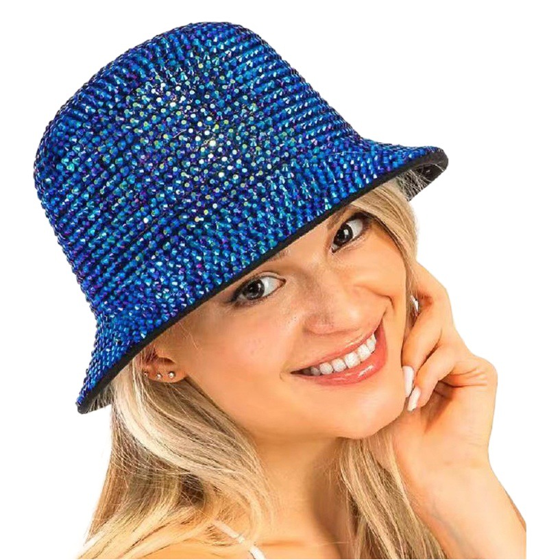 Sombreros de sol de verano transfronterizos europeos y americanos, sombreros de pescador vintage con diamantes de imitación, sombreros de baile callejero para mujer, estilo ins al por mayor.