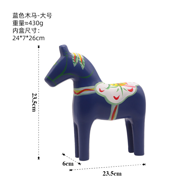 現代のシンプルなモランディ色の創意達拉木の木馬の置物の家庭の装飾品の客間のテレビの戸棚のお茶の数々の装飾|undefined